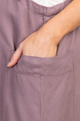 Lavender Side Pocket Maternity Overalls