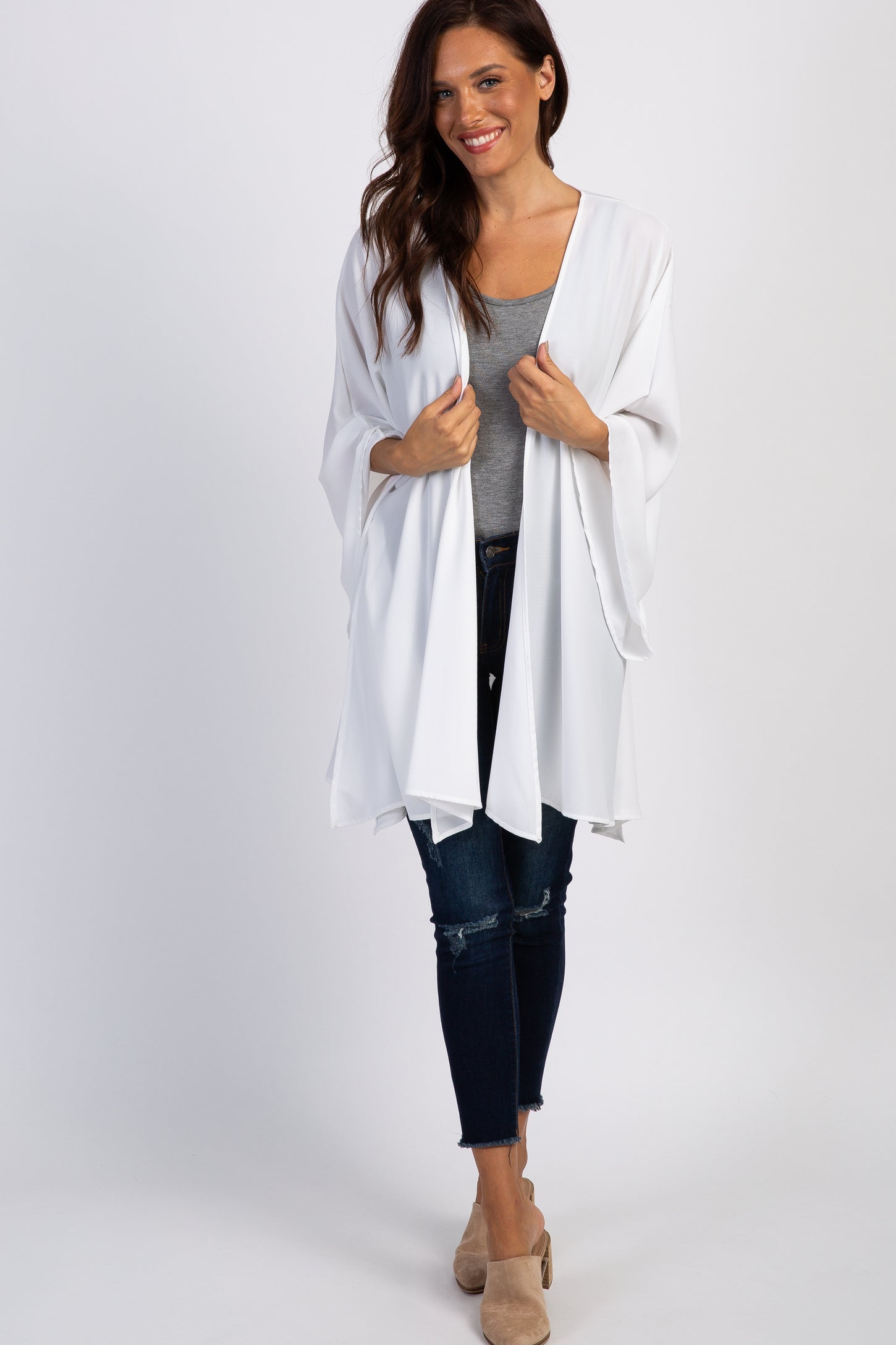 Ivory Long Sleeve Cover Up