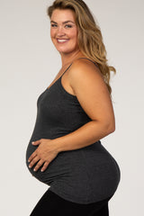 Charcoal Solid Maternity Plus Cami