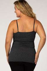 Charcoal Solid Maternity Plus Cami