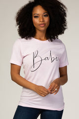Pink Short Sleeve Graphic T-Shirt