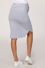 Heather Grey Maternity Skirt