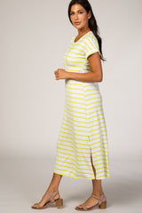 Lime Striped T-Shirt Dress