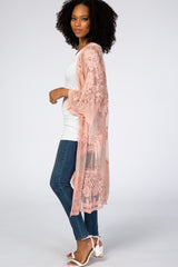 Light Pink Mesh Lace Cover Up