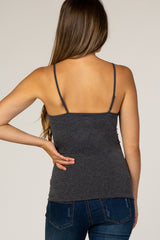 Charcoal Fitted Maternity Cami