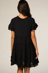 Black Tiered Babydoll Dress