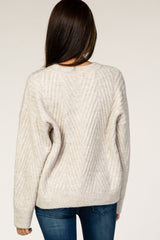Beige Soft Brushed Ribbed Sweater