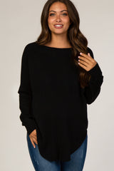 Black Soft Maternity Sweater