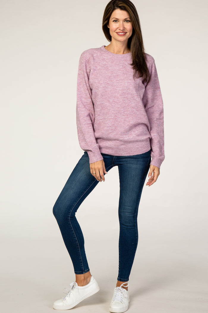 Lavender Brushed Knit Sweater