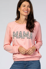 Pink Mama Graphic French Terry Maternity Top