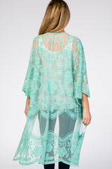 Mint Green Mesh Lace Maternity Cover Up