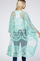 Mint Green Mesh Lace Cover Up