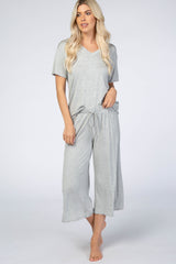 Heather Grey V-Neck Sleep Set