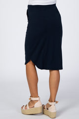 Navy Blue Maternity Skirt
