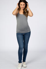Heather Grey Fitted Maternity Cami
