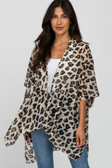 Ivory Leopard Print Maternity Cover Up