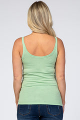 Mint Green Fitted Scoop Neck Maternity Tank Top