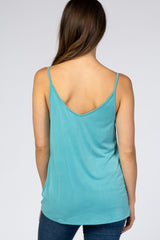 Jade Solid Knot Front Cami Strap Maternity Top