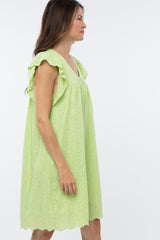 Lime Green Eyelet Dress