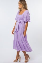 Lavender Smocked Tiered Dress