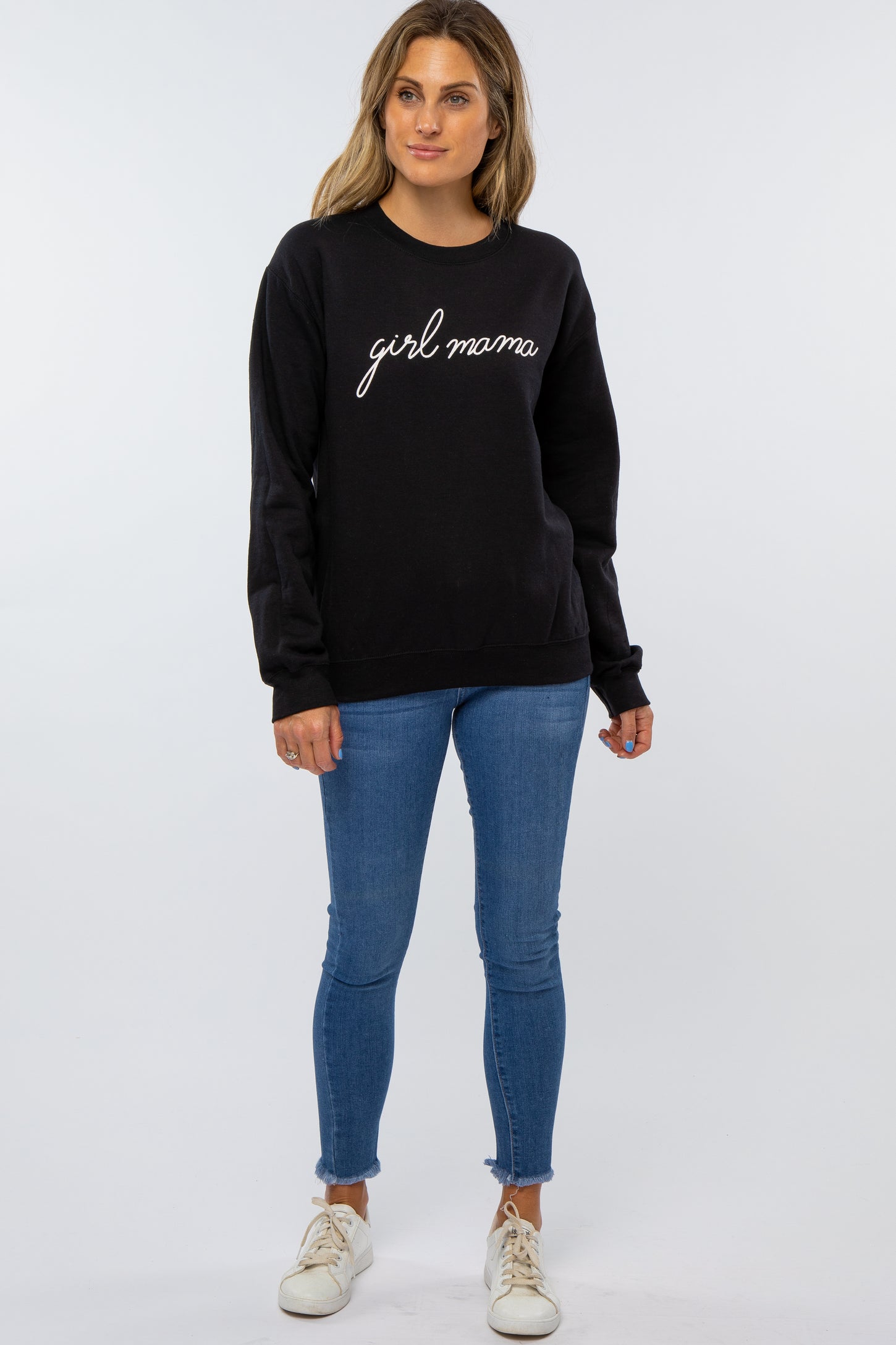 Black "Girl Mama" Fleece Sweatshirt