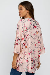 Light Pink Floral Maternity Cover Up