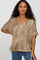 Taupe Animal Print Blouse