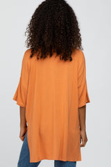 Orange Hi-Low Dolman Sleeve Top