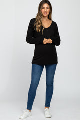 Black Long Sleeve Maternity Active Top