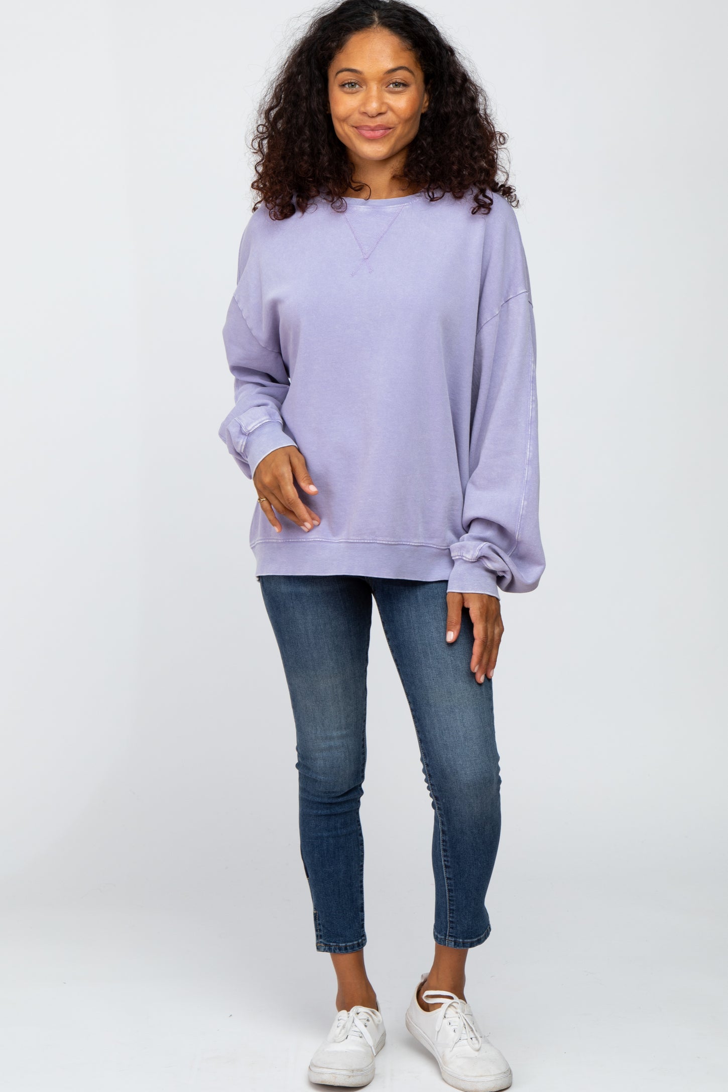 Lavender Vintage Wash Sweatshirt
