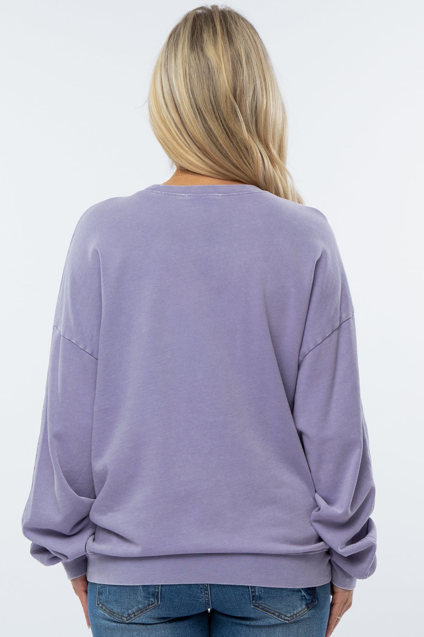 Lavender Vintage Wash Maternity Sweatshirt