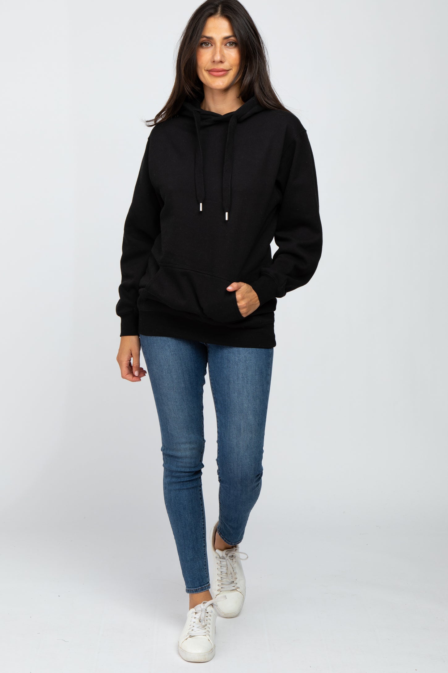 Black Oversized Hooded Sweatshirt