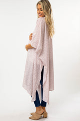 Mauve Floral Long Maternity Cover Up