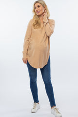 Taupe Soft Maternity Sweater