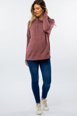 Mauve Cowl Neck Maternity Sweatshirt