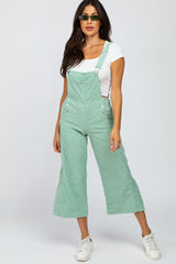 Mint Green Corduroy Pocket Front Overalls