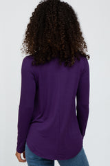 Purple Basic Long Sleeve Top