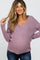 Lavender Knot Back Maternity Sweater