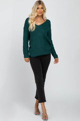Teal Knot Back Sweater
