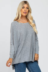 Grey Soft Knit Dolman Sleeve Maternity Sweater