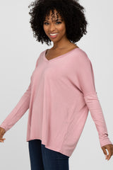 Light Pink V-Neck Top