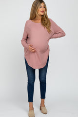 Mauve Soft Maternity Sweater