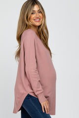 Mauve Soft Maternity Sweater