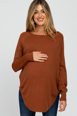 Rust Soft Maternity Sweater