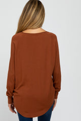 Rust Soft Maternity Sweater