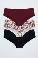 Multi-Color Floral Seamless Bikini Underwear Set