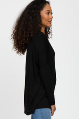 Black Dolman Sleeve Tunic Top