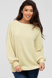 Yellow Knit Long Sleeve Top