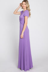Lavender Twist Front Maxi Dress