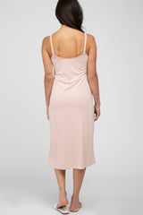 Light Pink Sleeveless Midi Dress